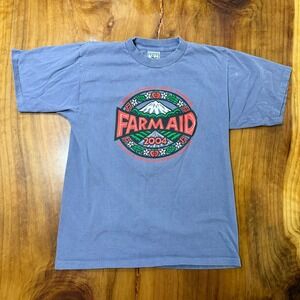 Vintage Farm Aid T-shirt Men's M Alore Neil Young Willie Nelson Single Stitch J6